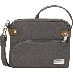 Women Pewter Travelon Anti-Theft Heritage Crossbody Bag